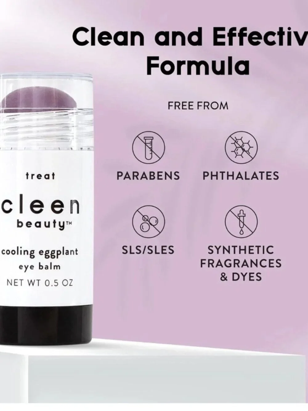 Cleen beauty Cooling Eggplant Under Eye Balm Net wt. 0.5 oz. Hydrate, Depuff - Picture 5 of 6